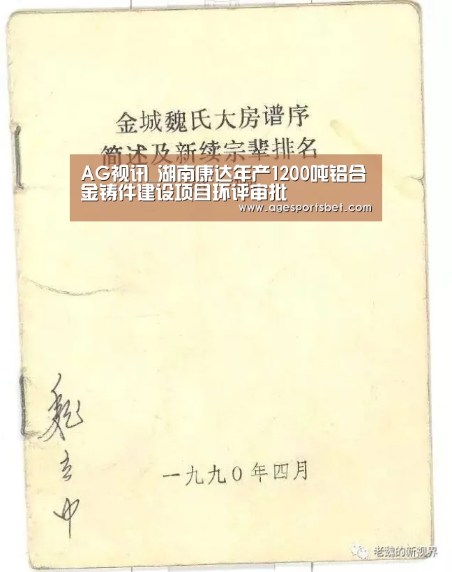 AG视讯_湖南康达年产1200吨铝合金铸件建设项目环评审批(图1) AG国际厅